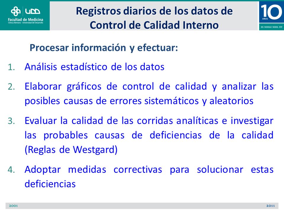 Control de calidad reglas